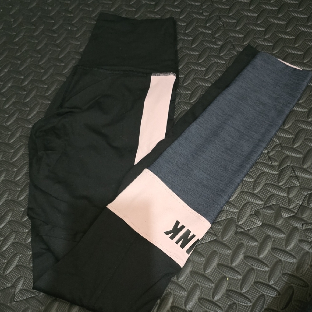 Victoria's Secret Black and Pink Leggings